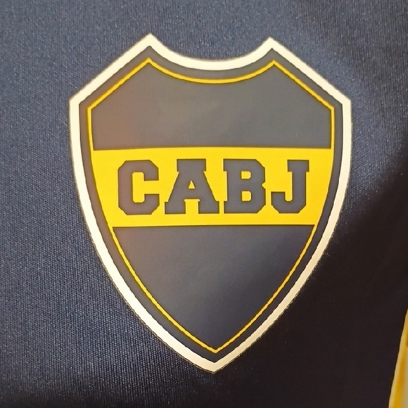 Adidas Navy & Yellow CABJ Boca Juniors Soccer Jersey Training Sz Small Preloved - Picture 4 of 7